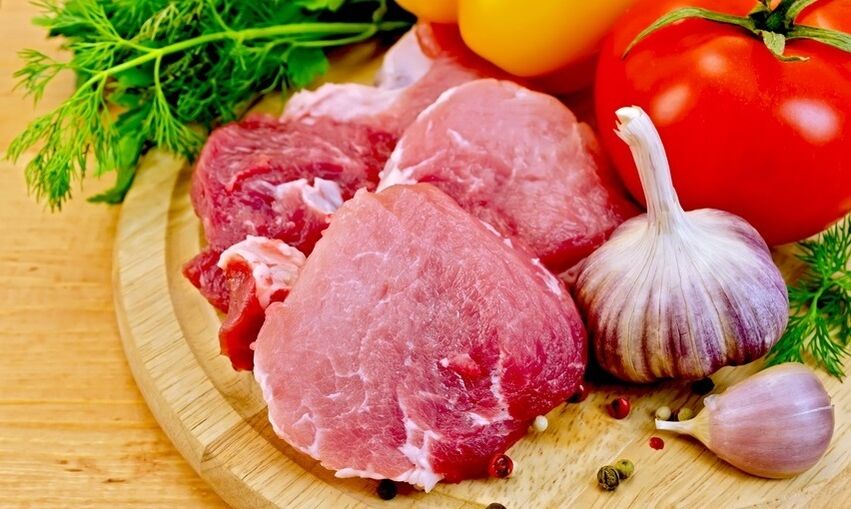 thịt và rau cho chế độ ăn ketogenic