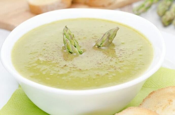 Súp măng tây xay nhuyễn